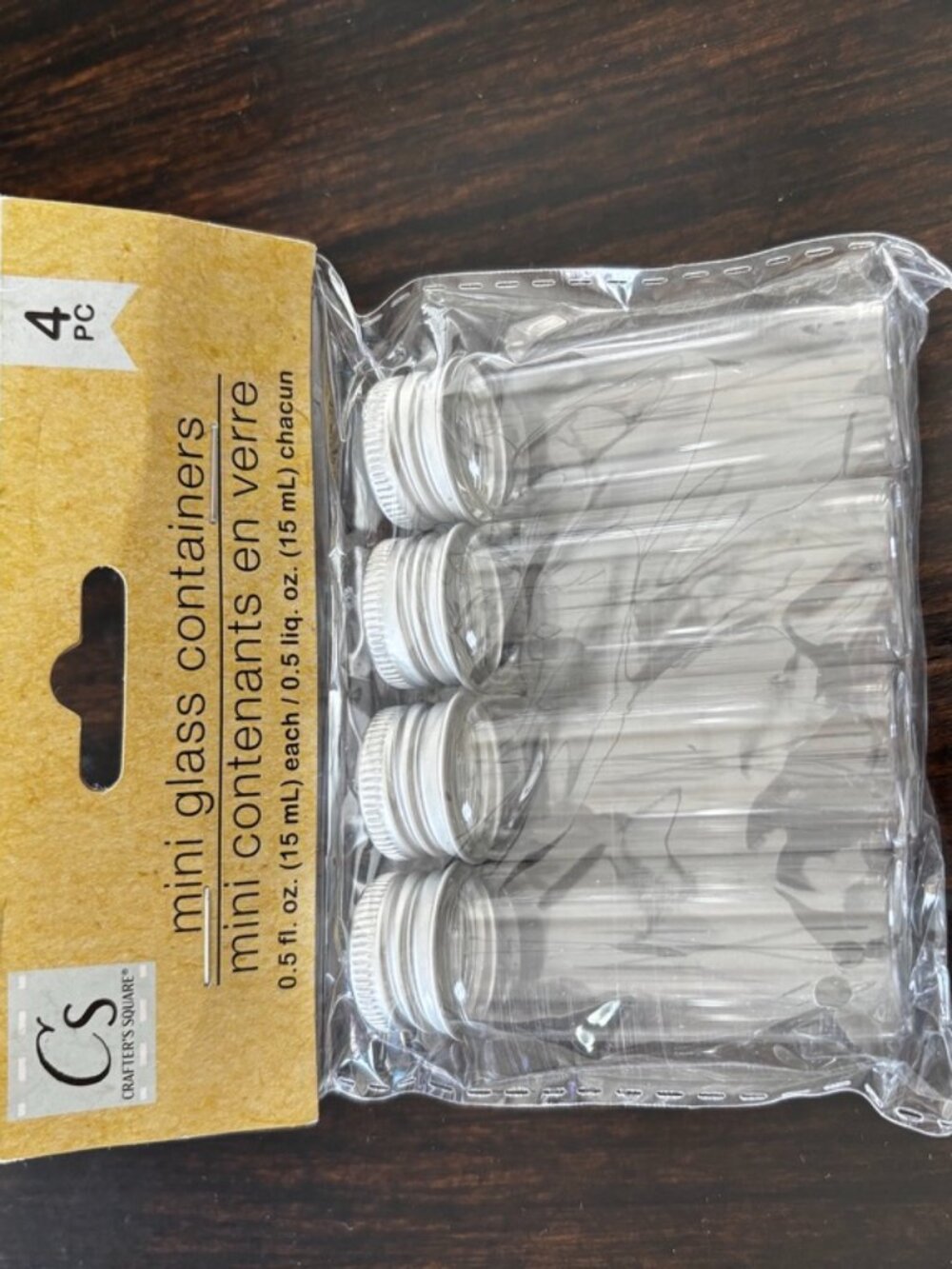 Crafter’s Square Mini Glass Jars with Lids 4-Pack 15 mL